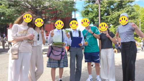 アンケートに答えてくれた外国人観光客